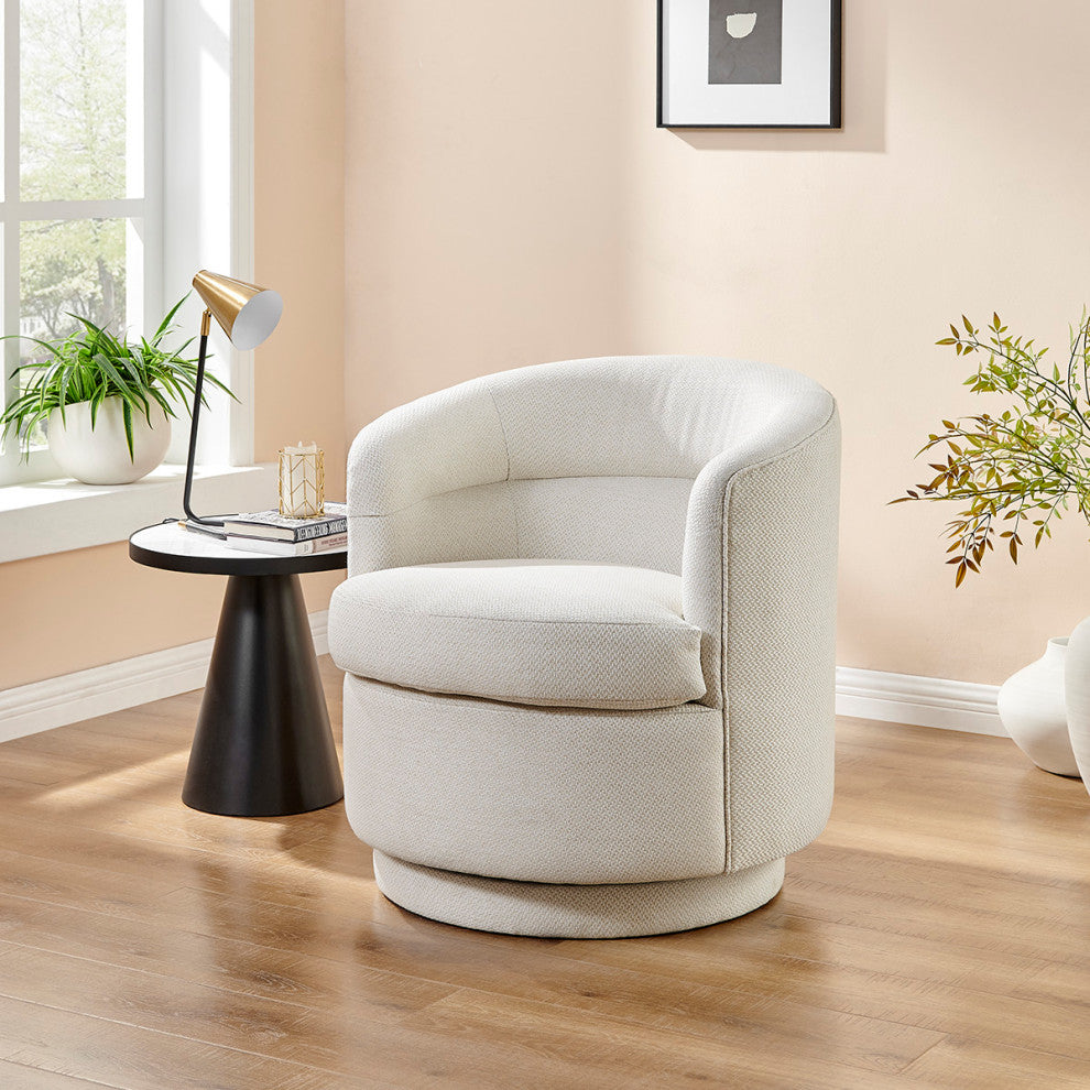 Rachel Fabric Swivel Accent Arm Chair