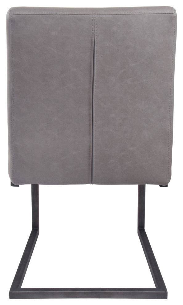 Ronan Dining Side Chair, Set of 2, Antique Graphite Gray, Dining Side Chair, Faux Leather