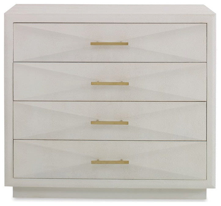 Ambella Home Collection Shagreen Pyramid Chest Linen