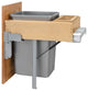 Top Mount 35 Qt Waste Cntr w/ Rev-A-Motion Maple Rev-A-Shelf 4WCTM-RM-1835DM-1