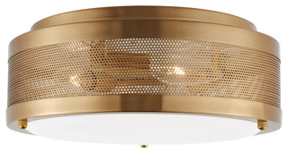 Vander Medium Ceiling Flush Mount, Satin Brass