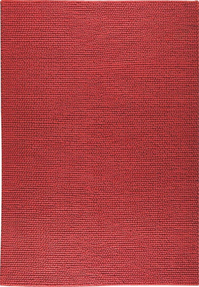 Hand Woven Red Wool Area Rug
