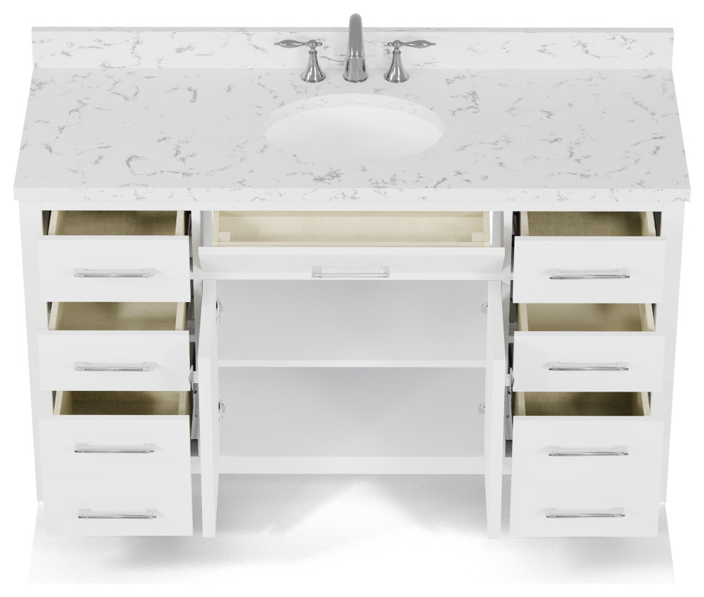 Caroline Bath Vanity with Cultured Marble Top