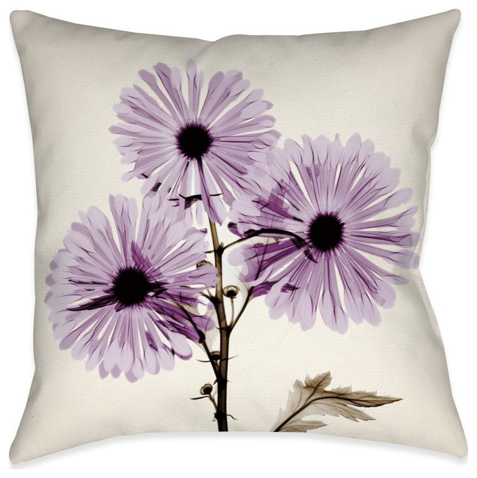 Laural Home Chrysanthemum 18" X 18" Indoor Decorative Pillow