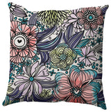 Flower Melange Decorative Throw Pillow, Explorer Blue, 16"x16"