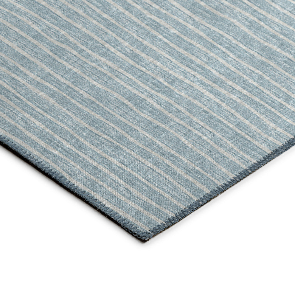 Indoor/Outdoor Laidley LA1 Sky Blue Machine Washable 10' x 10' Rug