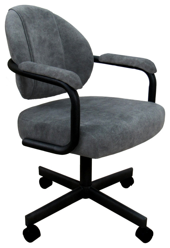 M-70 Caster Swivel Tilt Kitchen Chair with Wheels, Outlier Charcoal - Black