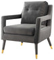 Armchair Accent Chair, Set of 2, Velvet, Gray, Modern, Lounge Hospitality