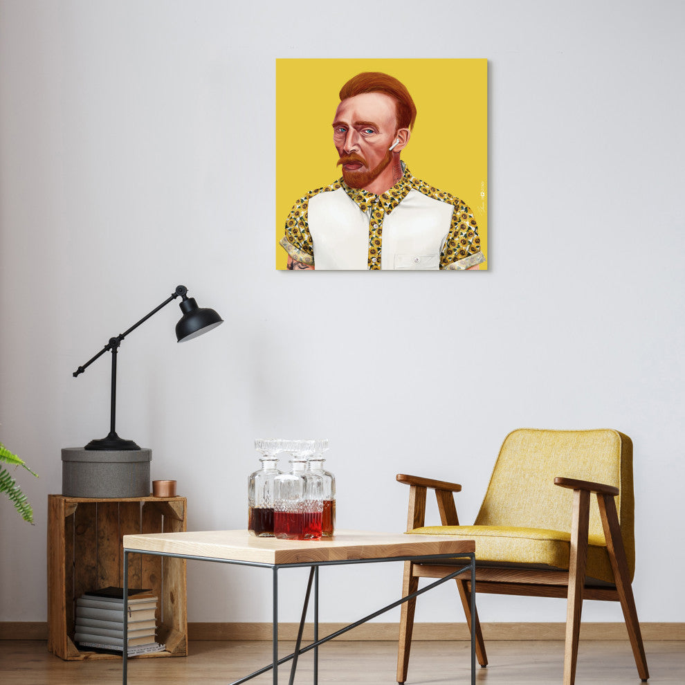 "Hip Vincent Van Gogh" Frameless Reverse Printed Tempered Art Glass Wall Art