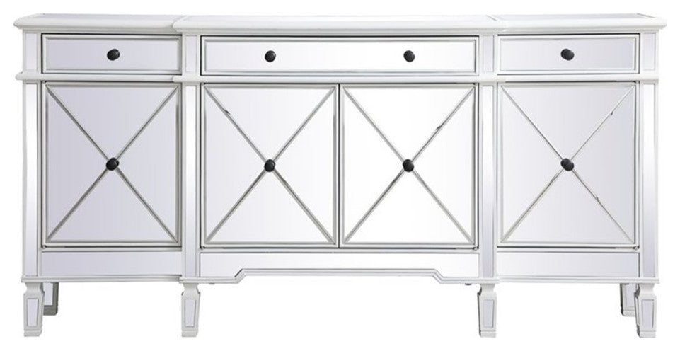 Elegant Decor Contempo Sideboard / Credenza Antique White