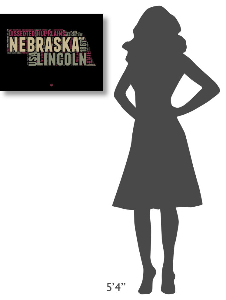 "Nebraska Word Cloud 1" Fine Art Print