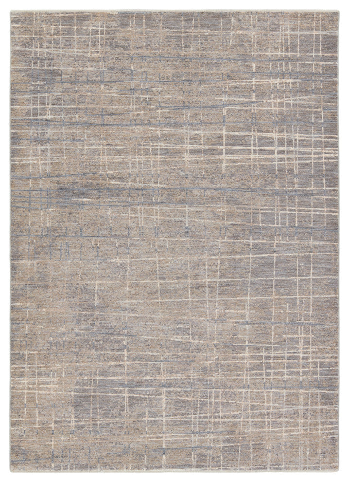 Pinon Striped Silver/ Taupe Area Rug 9'X12'