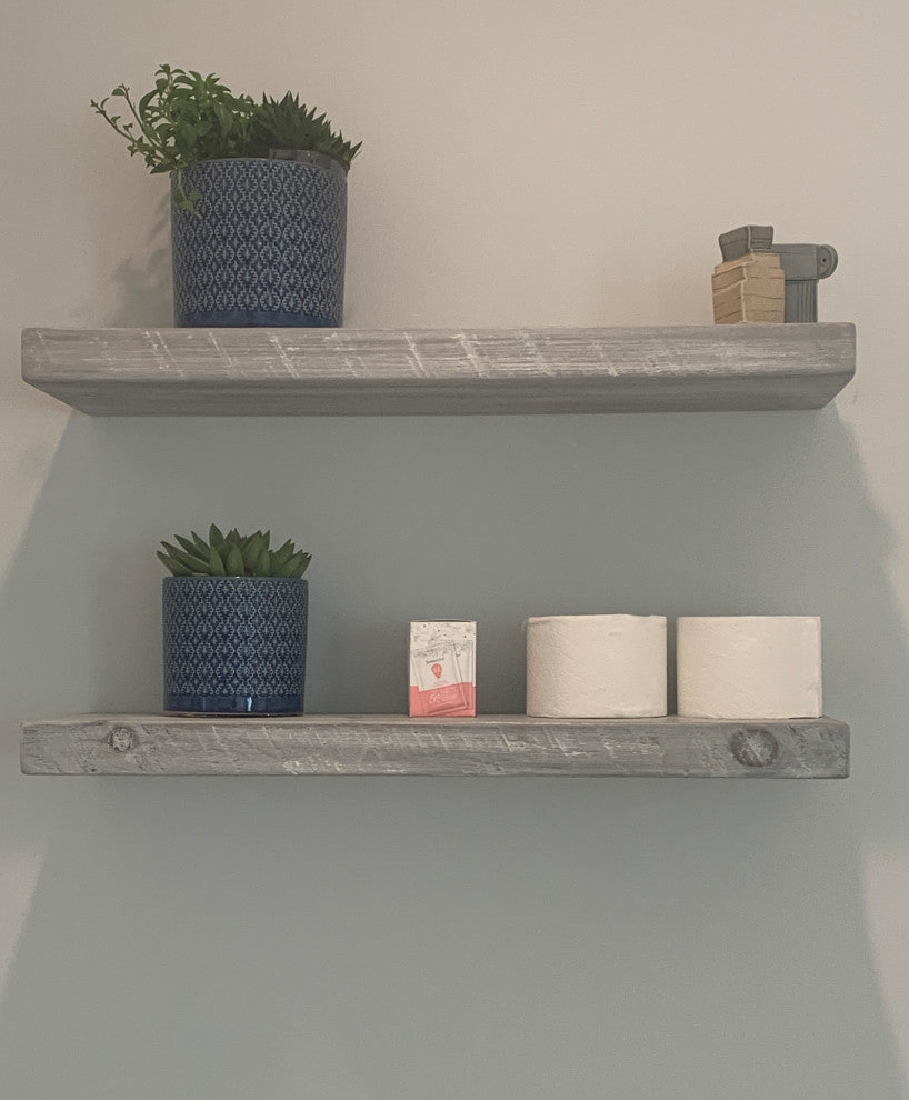 2"x10" Rustic, Floating Shelf, Heavy Duty, Dishes, Easy Hang Mounting Included,