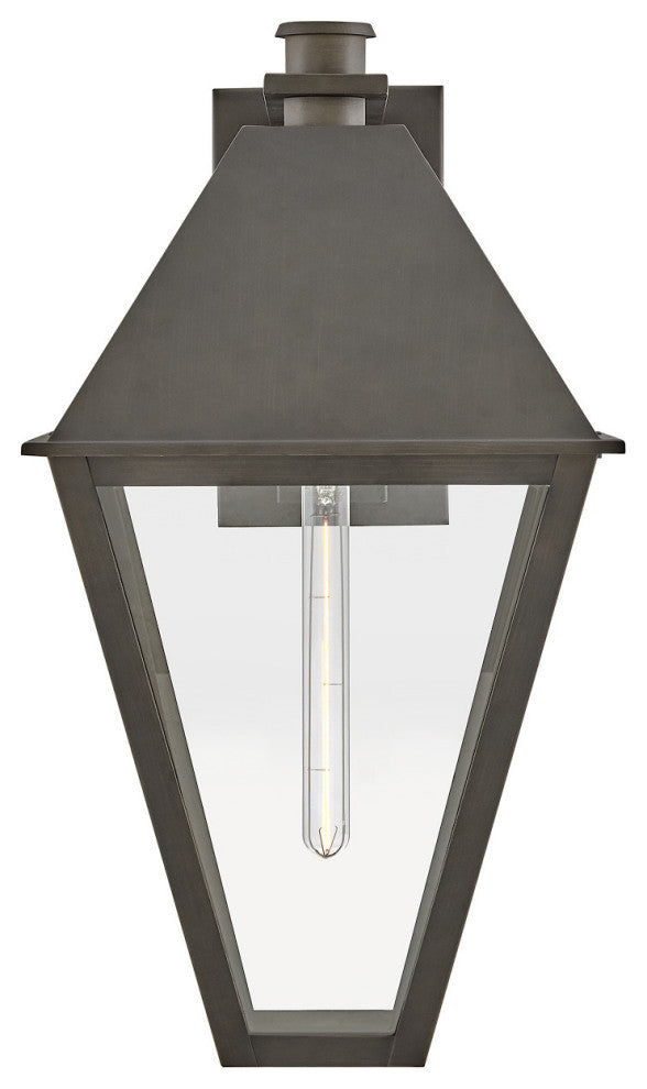 Hinkley Endsley Large Wall Mount Lantern, Blackened Brass