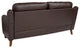 Newton Hill Upholstered Bustle Back Sofa in Brown Leather