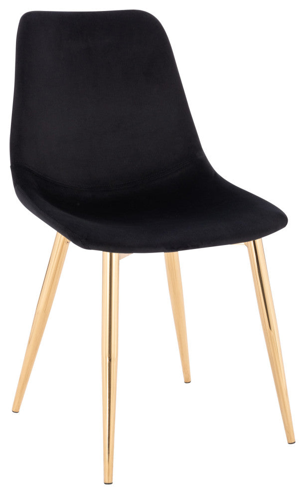 Nairo Velvety Dining Chair, Black