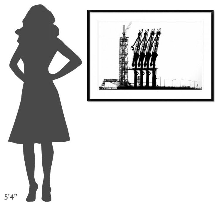 "Rotterdam-Harbour" Framed Digital Print by Jan Niezen, 44x32"