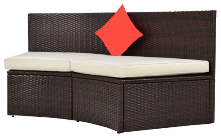 4 Piece Patio Furniture Sets Outdoor Wicker Sofa Set