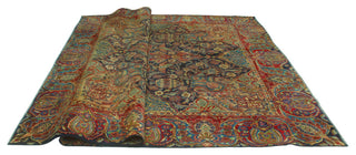 Fine Vintage Distressed Bernal Navy/Red Rug, 9'9 x 12'3