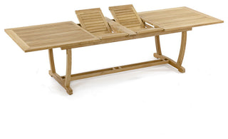 11-Piece Outdoor Teak Dining Set: 117" Masc Extn Rectangle Table, 10 Giva Chairs