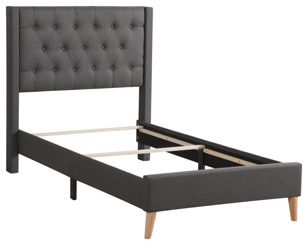 Bergen Twin Bed, Gray