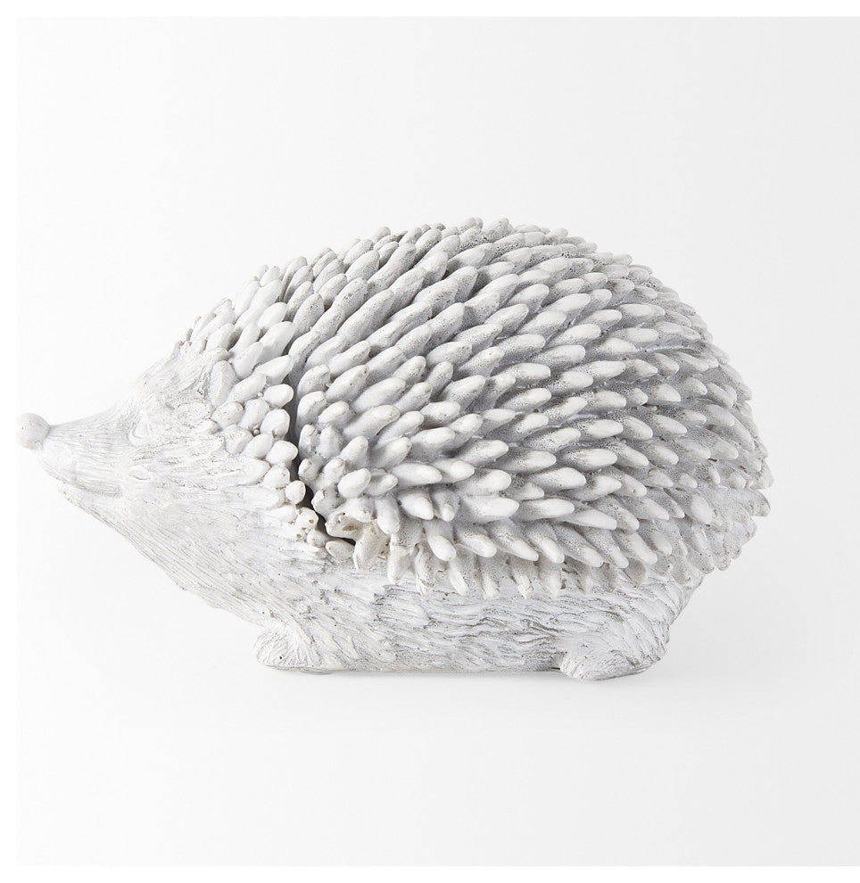 White Resin Hedgehog Storage Box