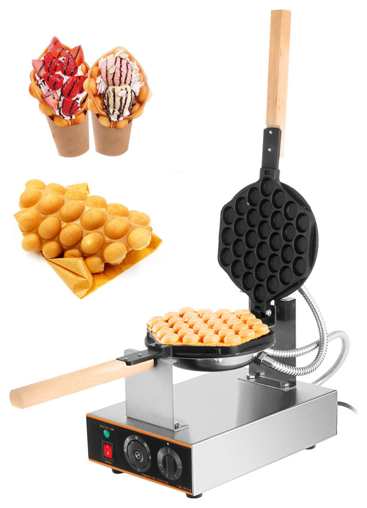 VEVOR Electric Egg Cake Oven Egg Bread Maker Waffle Stainless Steel Machine