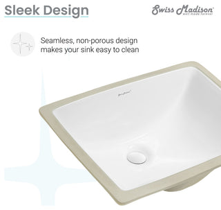 Plaisir 18" Rectangular Under-Mount Bathroom Sink