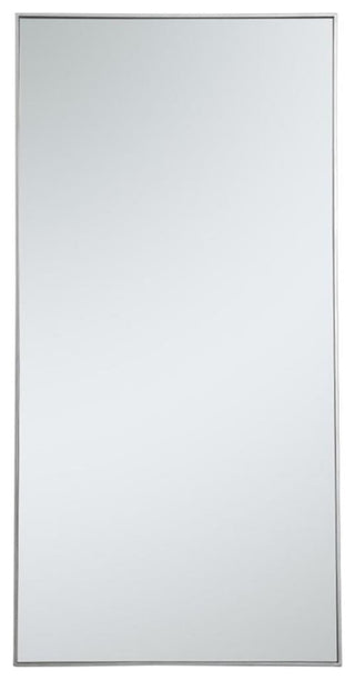 Elegant Decor Eternity 72" x 36" Contemporary Metal Frame Mirror in Silver