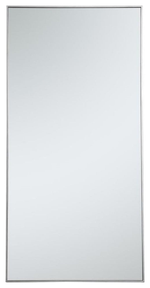 Elegant Decor Eternity 72" x 36" Contemporary Metal Frame Mirror in Silver