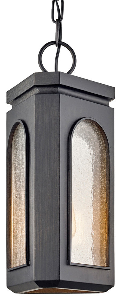 Alton 1-Light Hanger, Graphite, Seeded  Glass