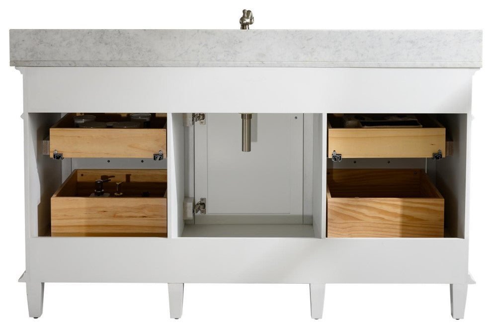 60" Single Sink Vanity, White