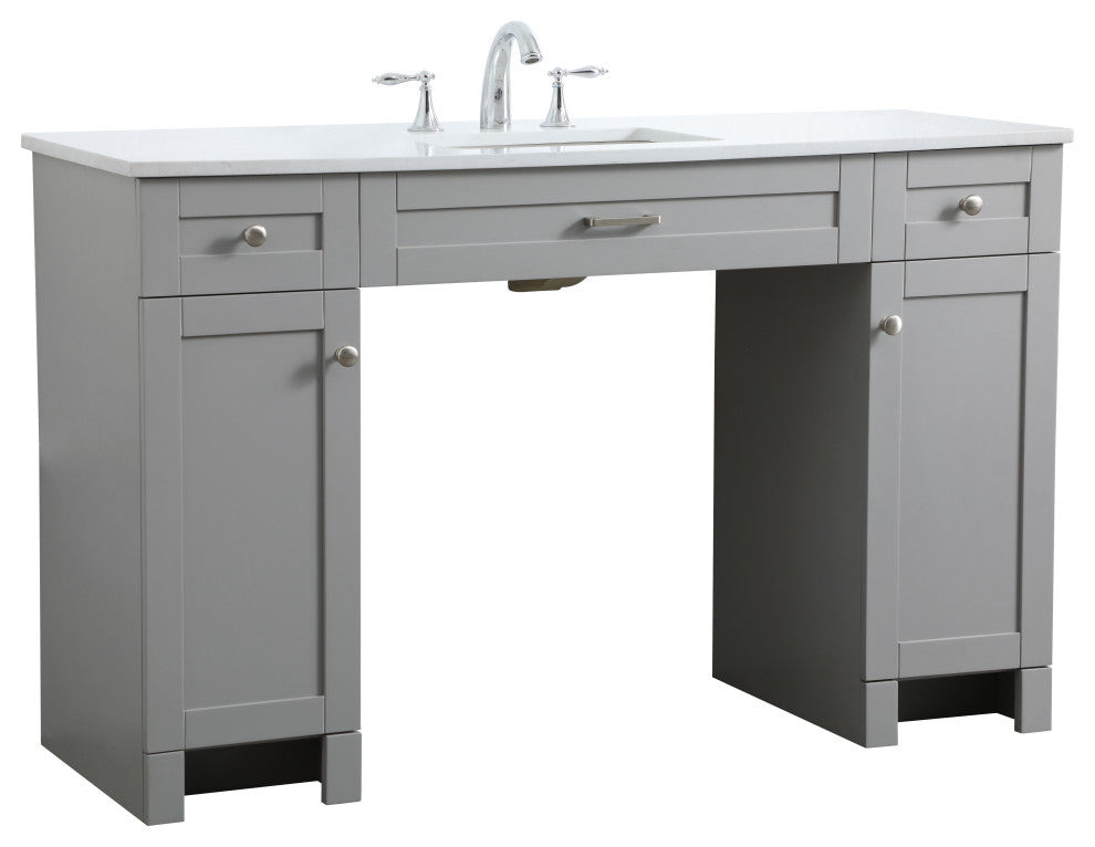54" ADA Compliant Bathroom Vanity, Gray