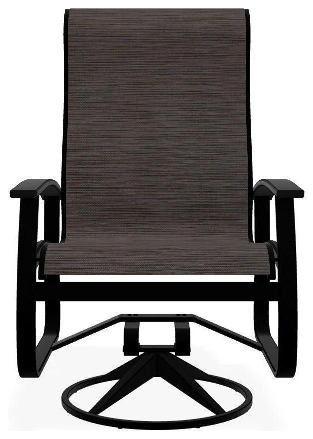 Belle Isle Sling Outdoor Swivel Rocker, James/Black