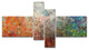 Board Stained Abstract Art, Abstract Canvas Art Print, 60"x32", 4 panels