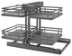 Steel 2-Tier Pull Out Solid Bottom Organizer for Blind Corner Cabinet, 15"