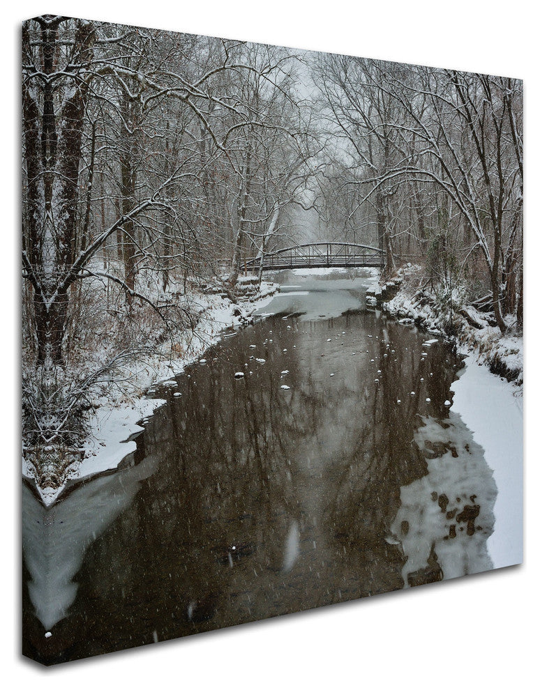 'Winter Bridge' Canvas Art by Kurt Shaffer