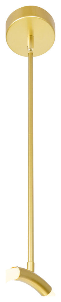Hoops 1 Light LED Pendant With Satin Gold Finish