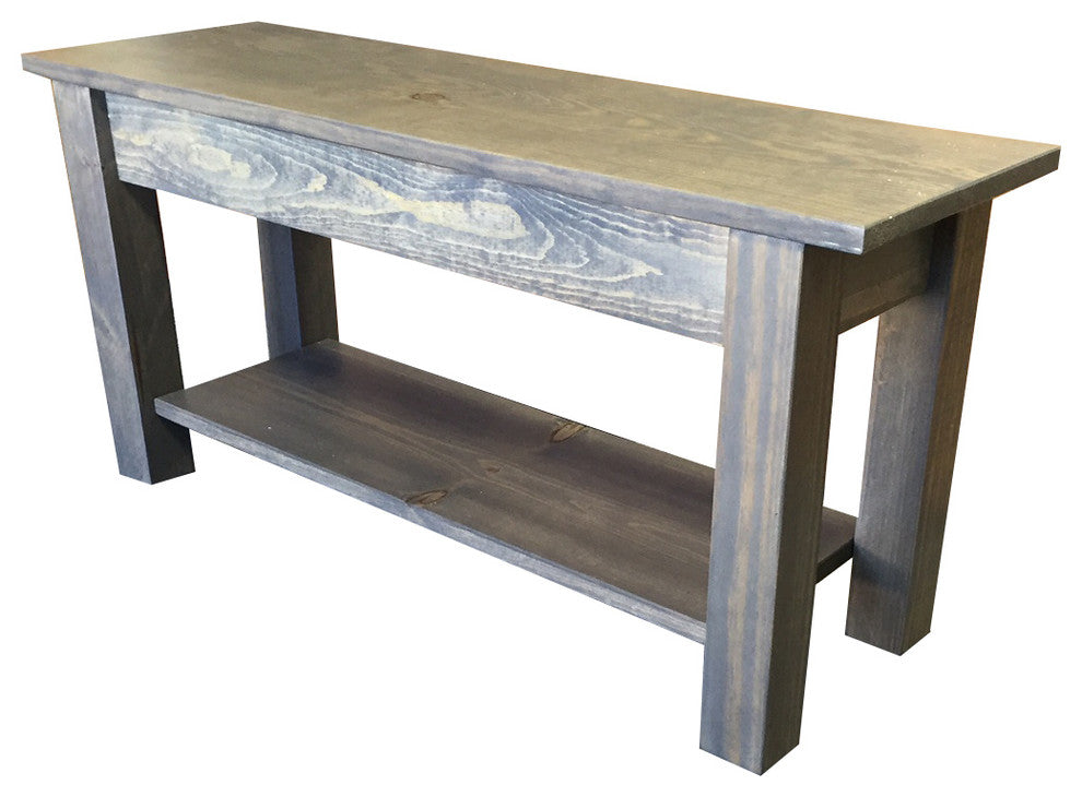 Cape Cod Storage Bench With Shelf, 30"