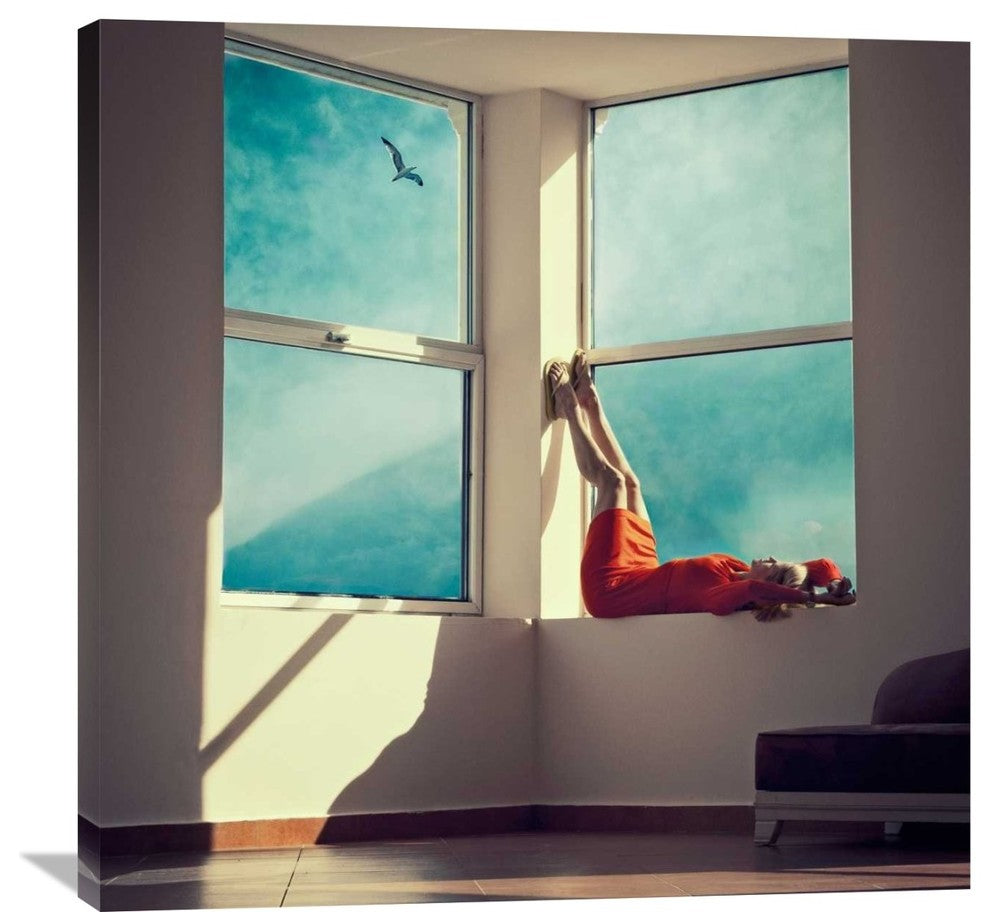 "Room With A View" Stretched Canvas Giclee by Ambra, 36x36"
