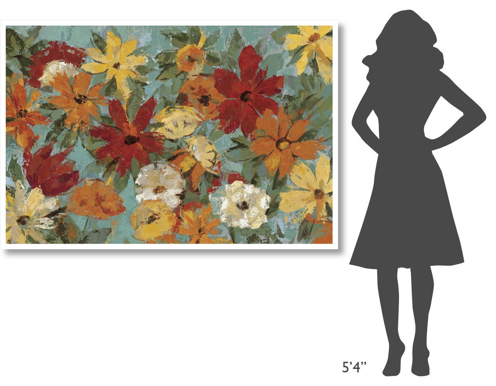 "Bright Expressive Garden" Digital Paper Print by Silvia Vassileva, 62"x42"