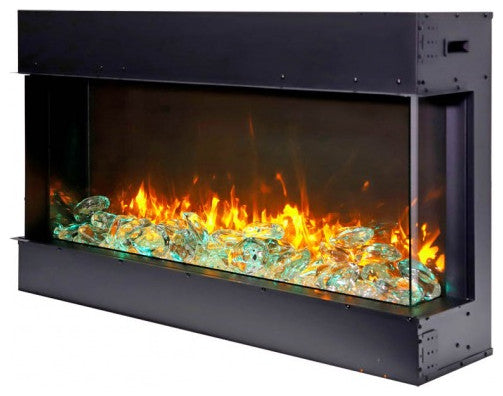 Amantii 72-TRV-SLIM 72"³ 3-Sided Tru View Indoor / Outdoor Electric Fireplace