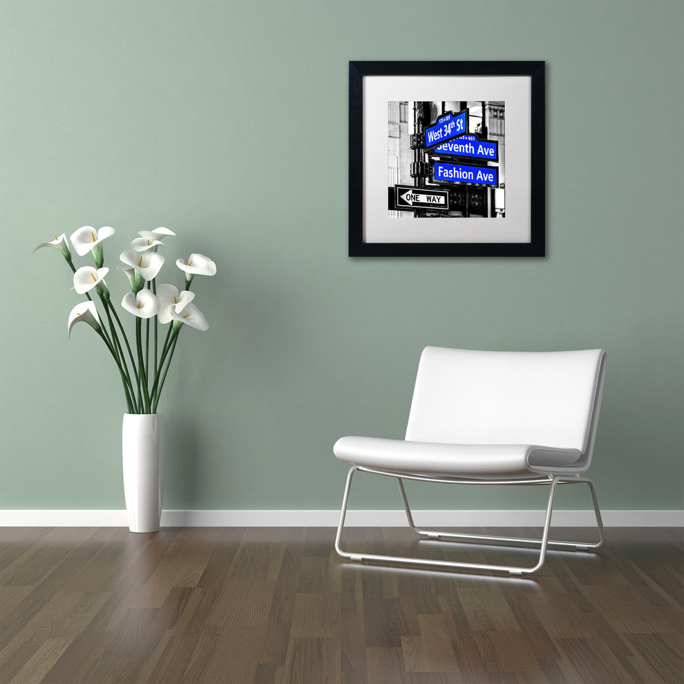 Philippe Hugonnard 'NYC Signs' Matted Framed Art, 16x16