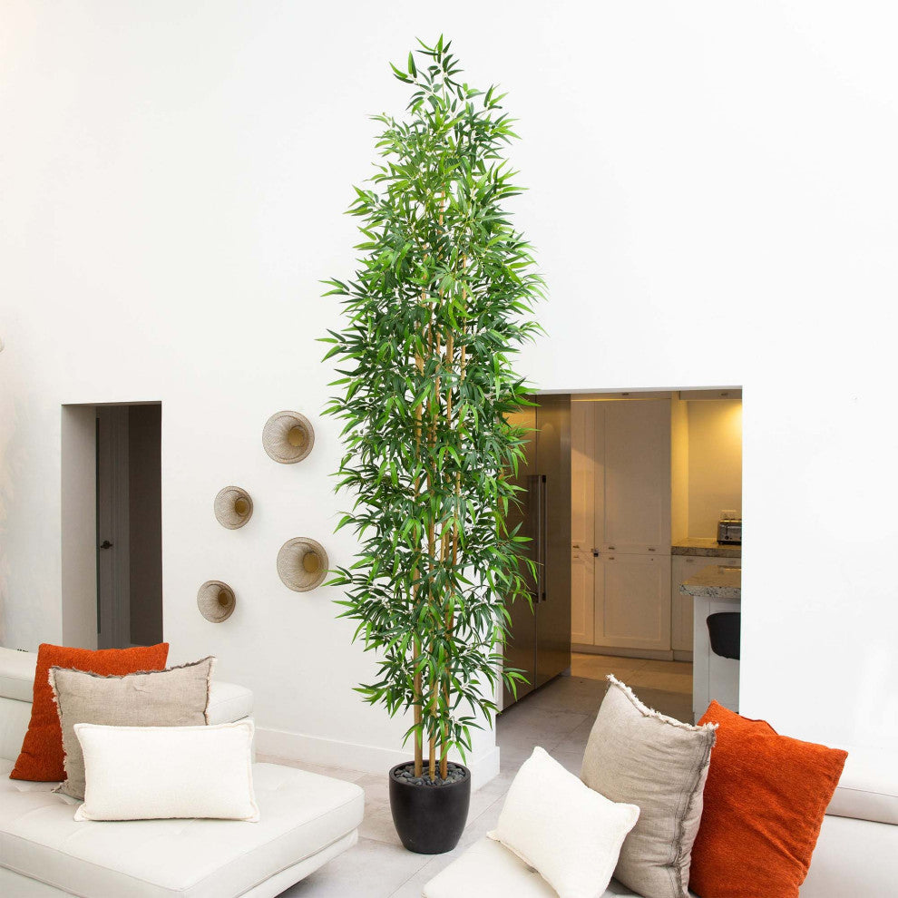 11ft. Artificial Bamboo Tree With Real Bamboo Trunks