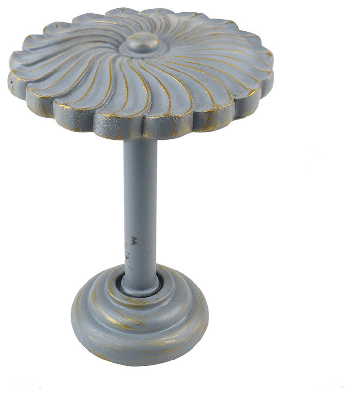 Sierra Drapery Medallion Holdback, Gilded Gray