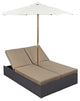 Modway Convene Double Outdoor Patio Chaise, Espresso Mocha
