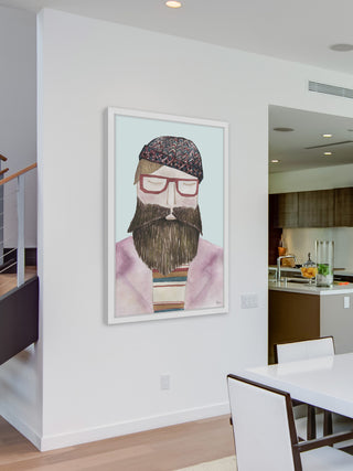 "The Bearded Man" Framed Painting Print, 12"x18"