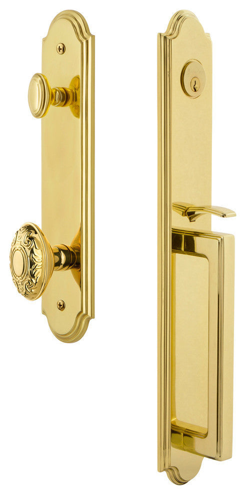 Arc 1-Piece Dummy Handleset, D Grip and Grande Victorian Knob, 848627