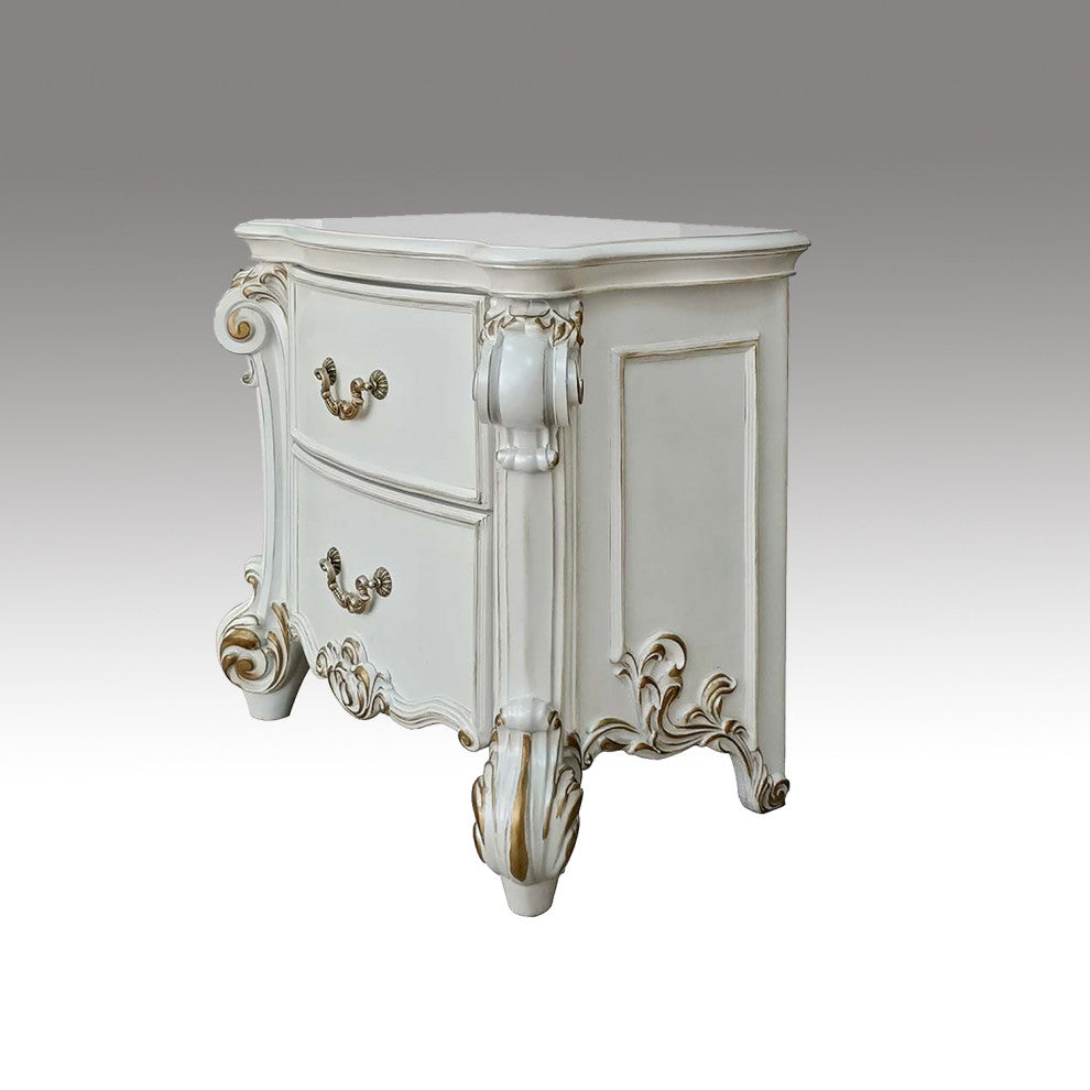 Acme Vendom Nightstand Antique Pearl Finish