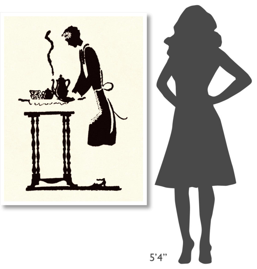 "Maid Prepares Hot and Steaming Coffee" Paper Print by Maxfield Parrish, 38"x50"
